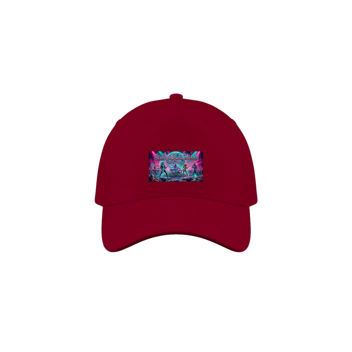 Red cap with the logo on the front, "Starlight Pulse Melody" album cover.