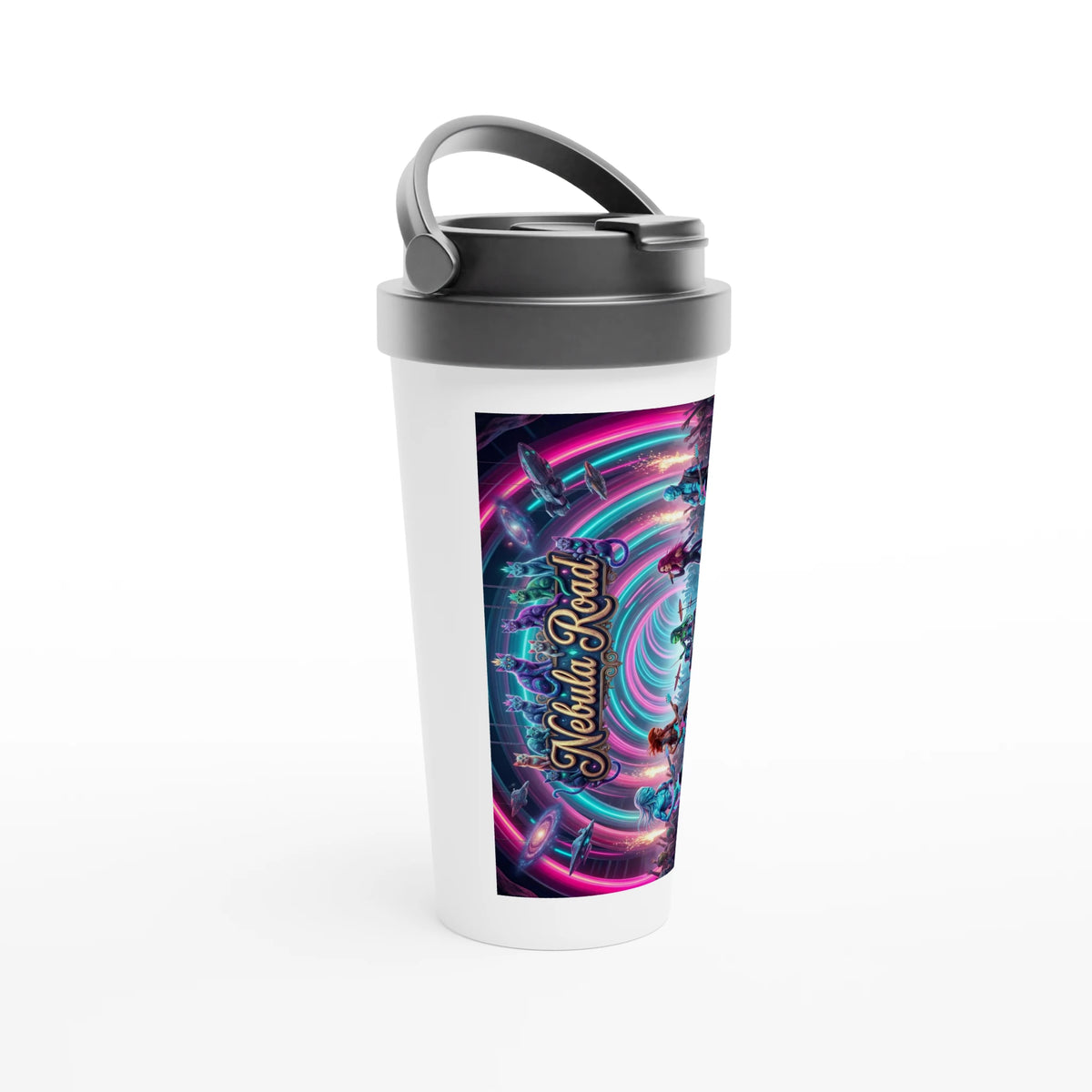  Rocket Rollers Nebula Road 15oz Stainless Steel Travel Mug. 