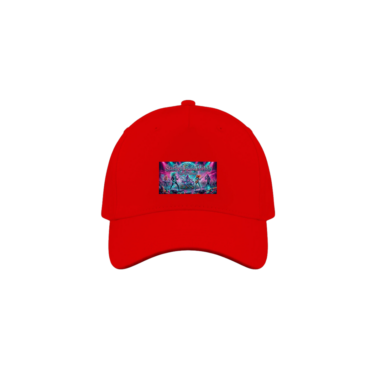 Red cap with the logo on the front, "Starlight Pulse Melody" album cover.