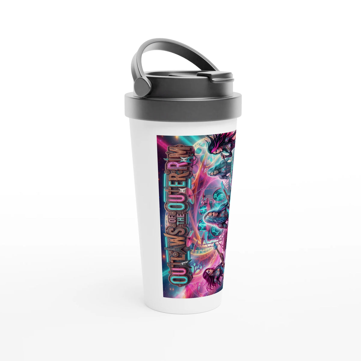 Rocket Rollers Outlaws of the Outer Rim 15oz Stainless Steel Travel Mug