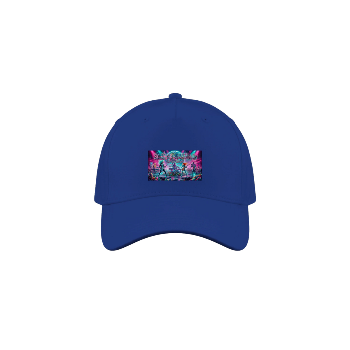 Blue cap with the logo on the front, "Starlight Pulse Melody". 