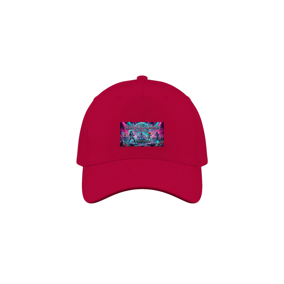 Red cap with the logo on the front, "Starlight Pulse Melody" album cover.